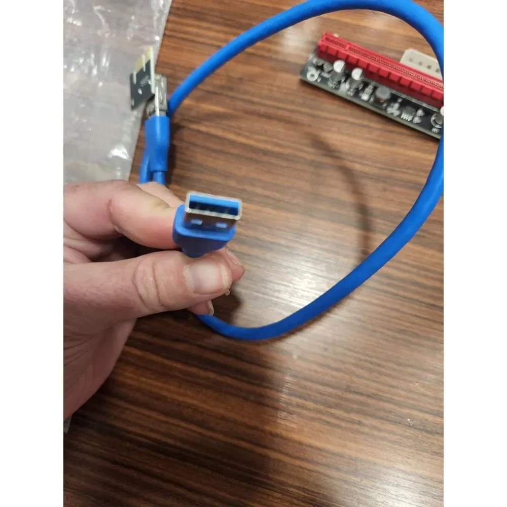 NEW Ubit PCI-E Riser Adapter Card‎ + USB 3.0 Cable -- crypto mining